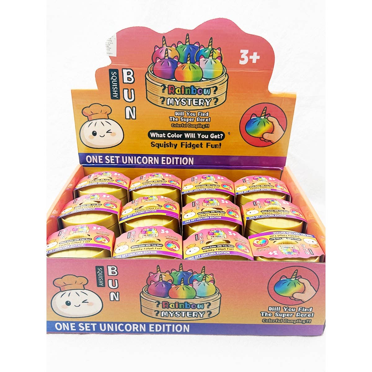 Love and Repeat - Cute Glitter Unicorn Mini Dumpling Squishy Toy: MIX COLOR / ONE(24)