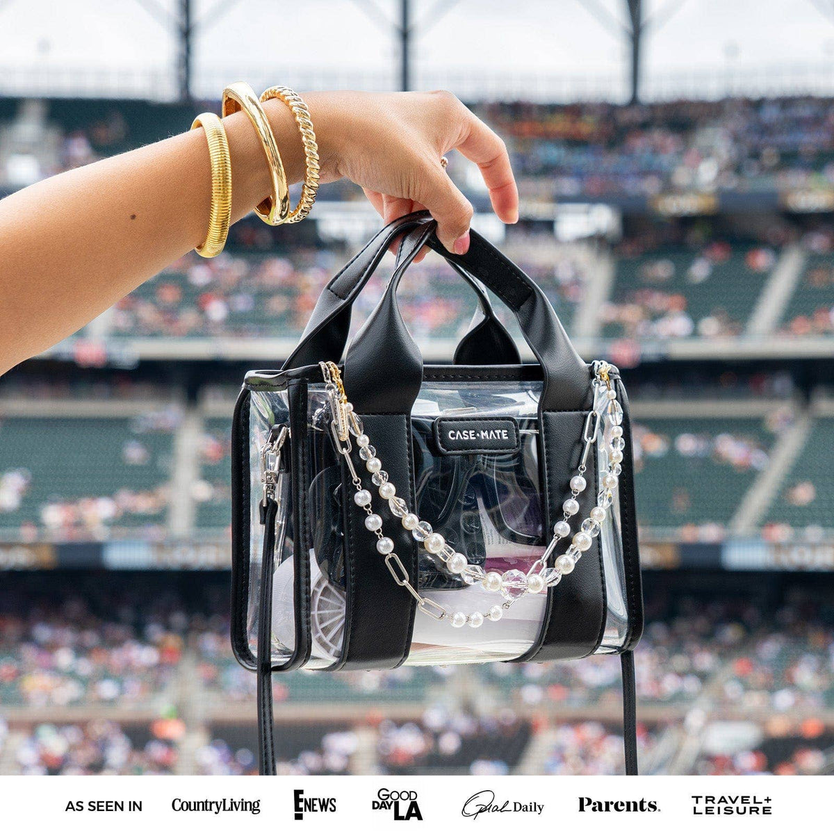 Case-Mate - Case-Mate Clear Stadium Bag: Ballet Pink Bow
