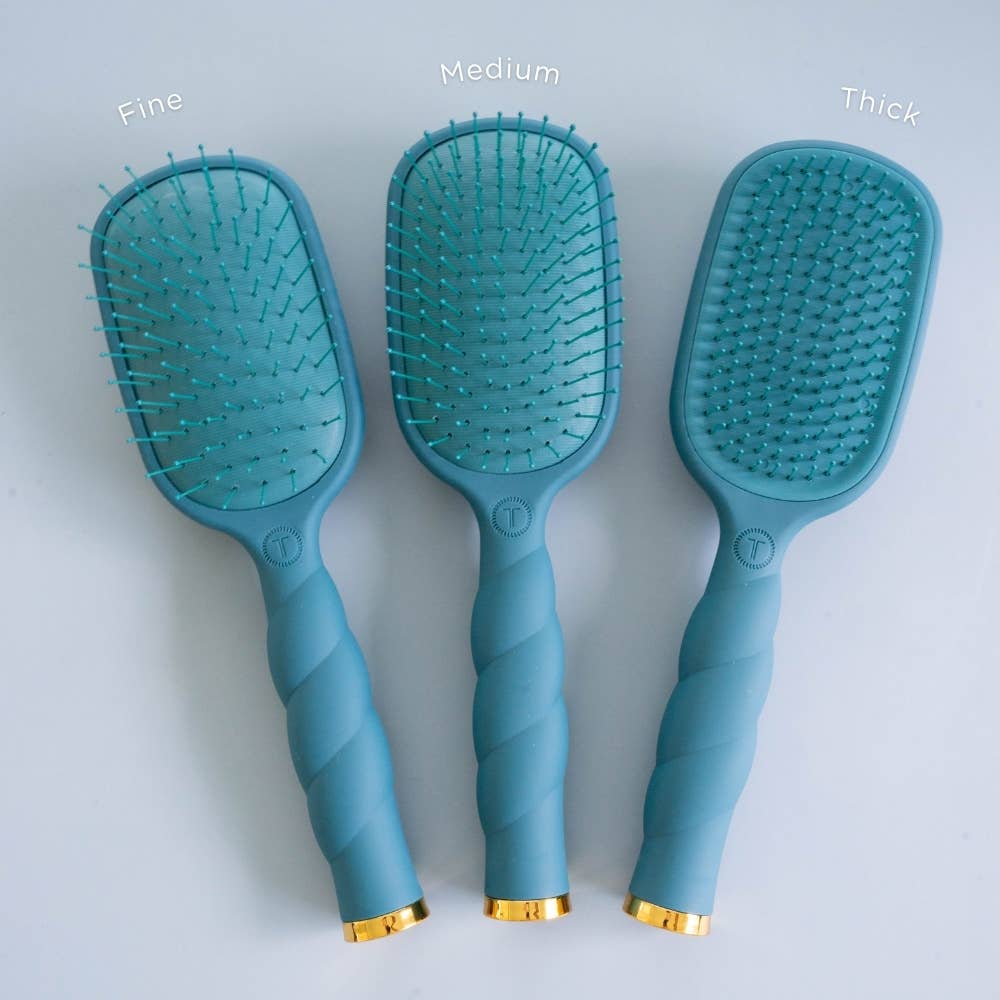 TELETIES - Detangler Hair Brush for Fine Hair - Teal With It