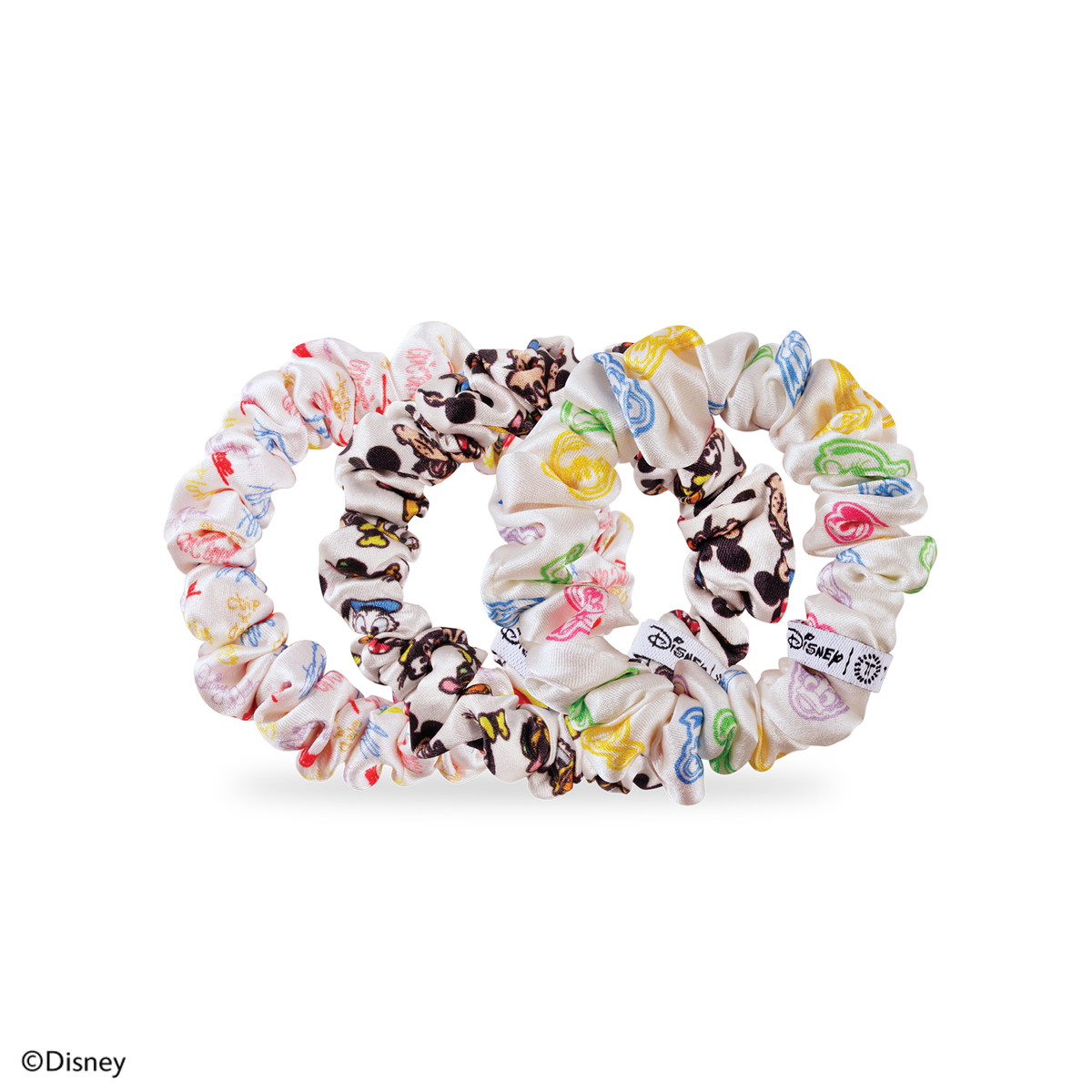 TELETIES - Mickey and Friends | Small | Silk Scrunchies