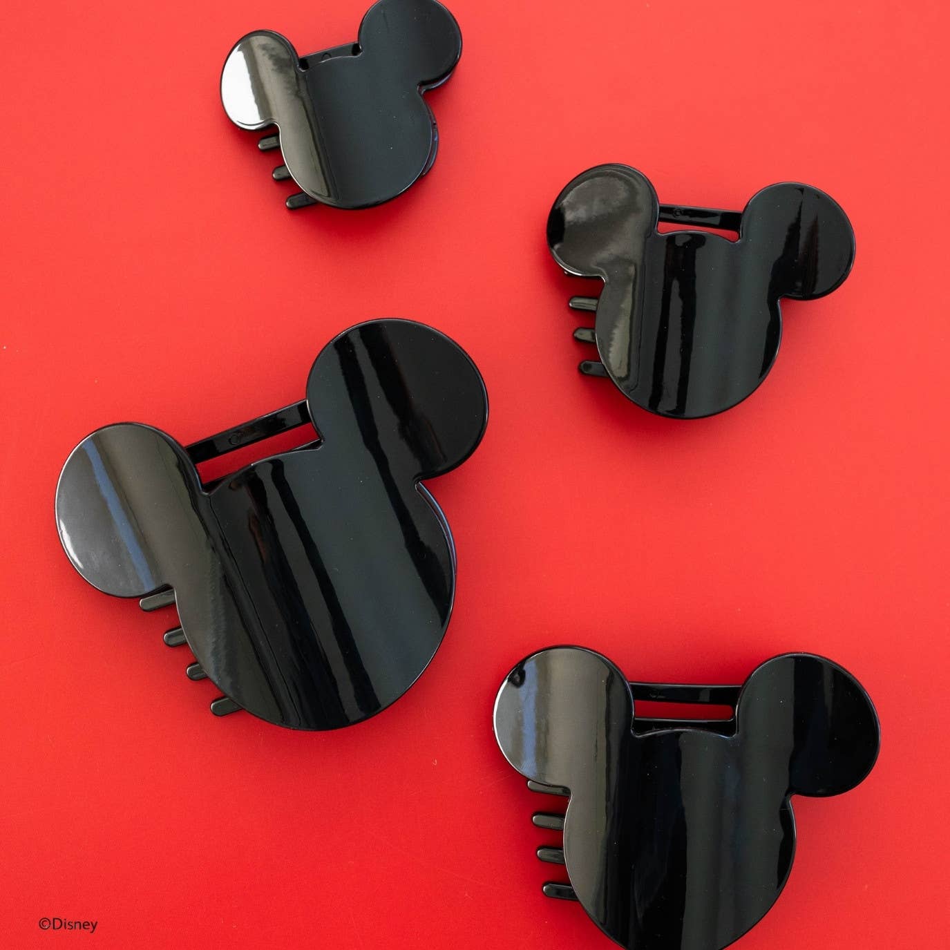 TELETIES - Disney: Mickey Mouse Shaped | Large |  Flat Hair Clip