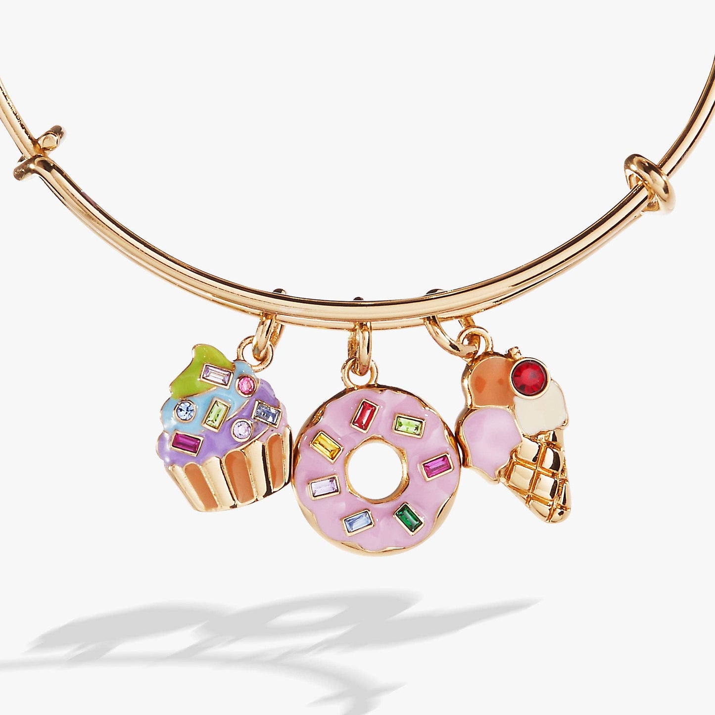 Alex and Ani - Sweet Treats Multi Charm Bangle: Gold
