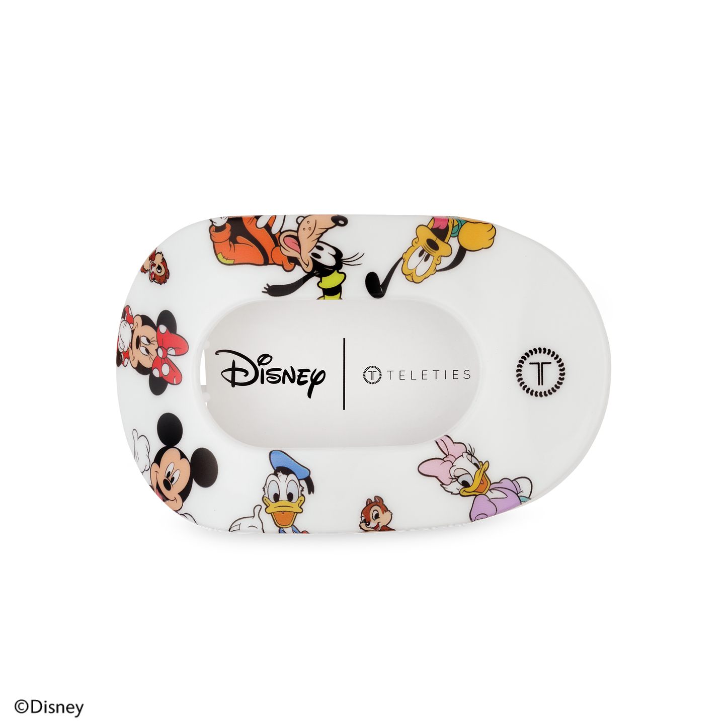 TELETIES - Flat Round Hair Clip | Medium | Mickey and Friends