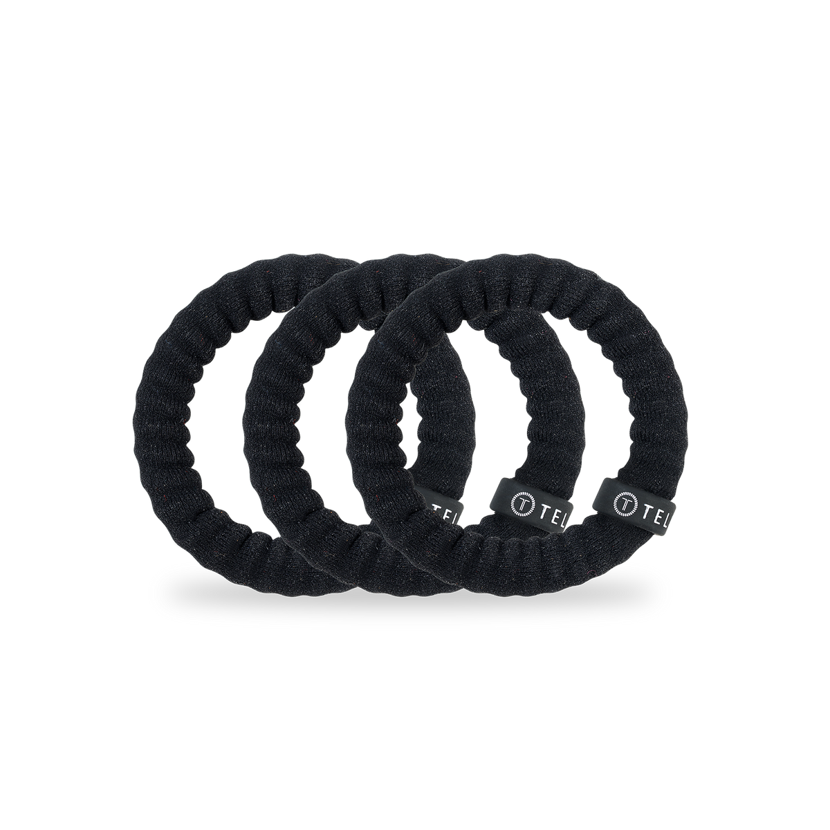 TELETIES - Nylon Hair Ties | Small | Jet Black