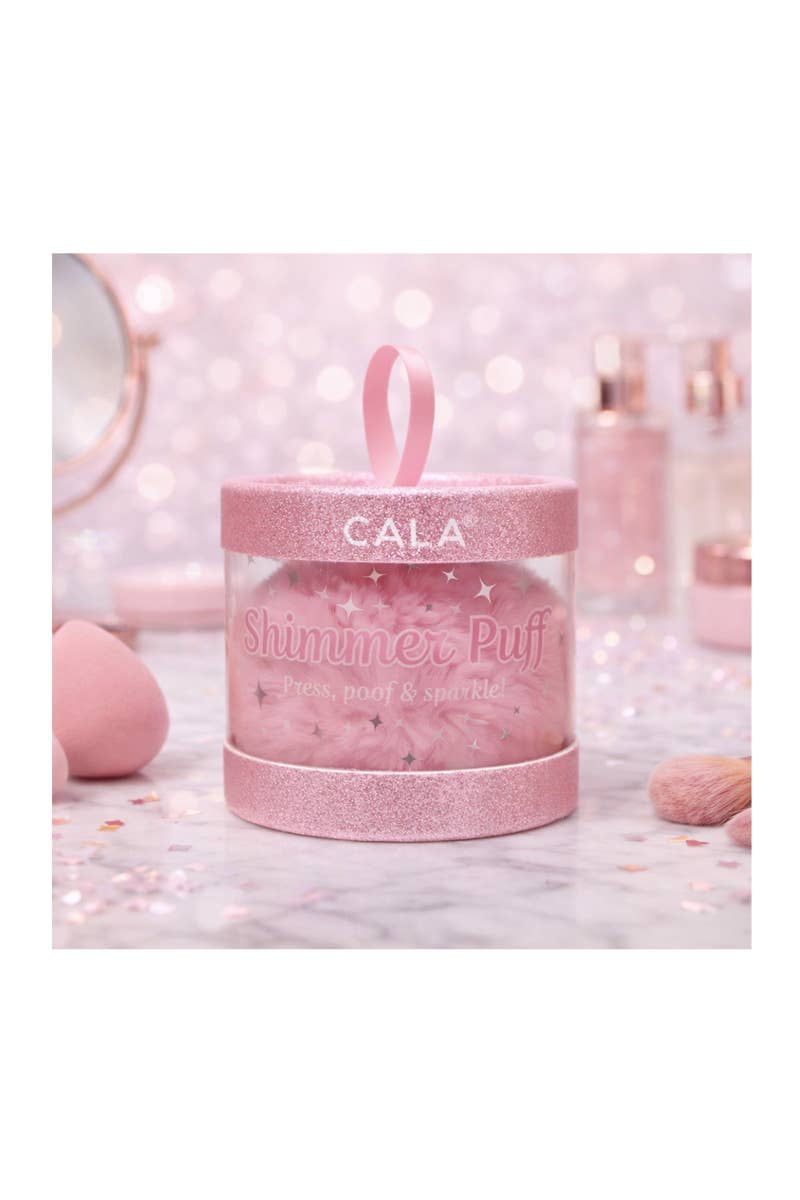 PINEAPPLE Beauty - CALA 76051 Pink Shimmer Puff for Face & Body - 6 pcs