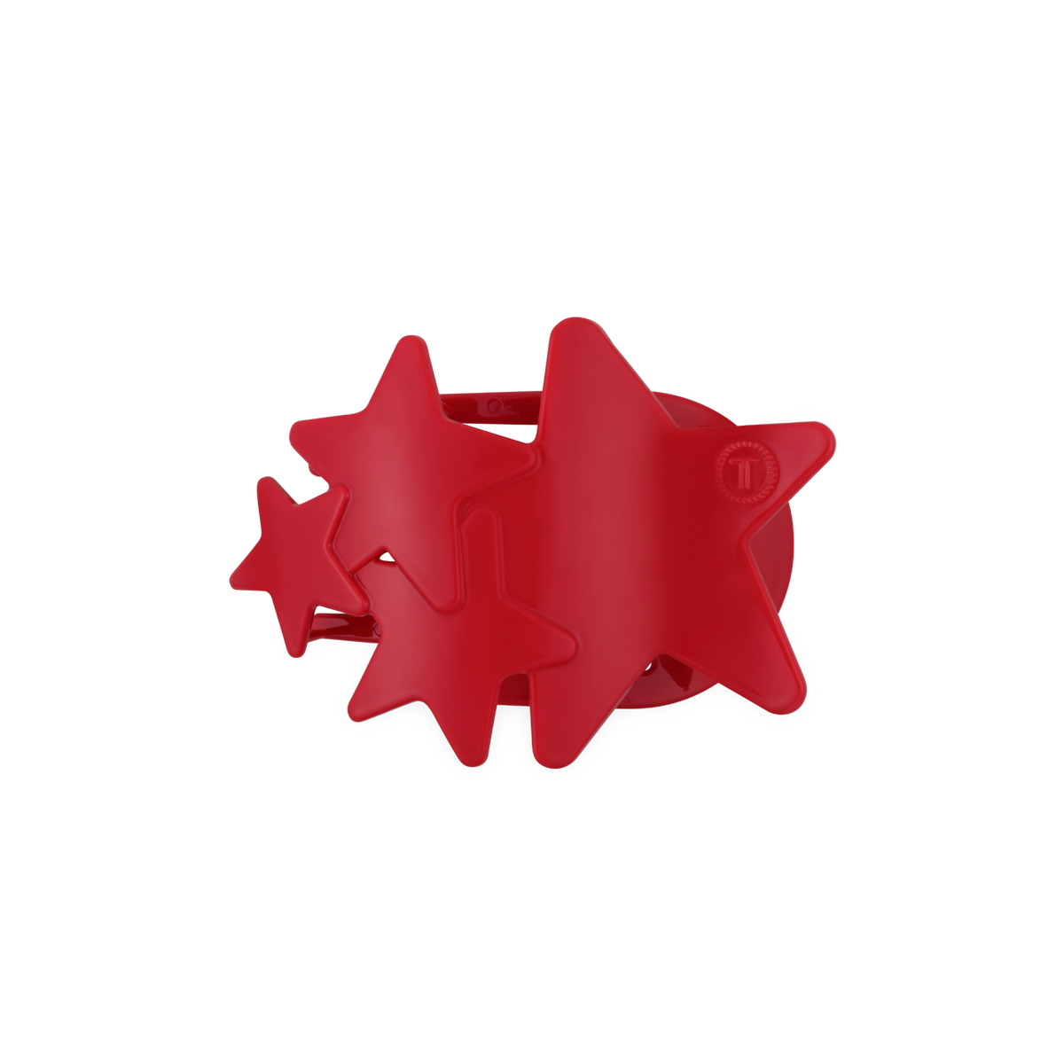 TELETIES - Flat Hair Clip | Medium | Red Shooting Star