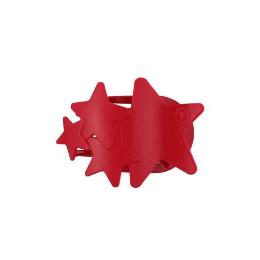 TELETIES - Flat Hair Clip | Medium | Red Shooting Star