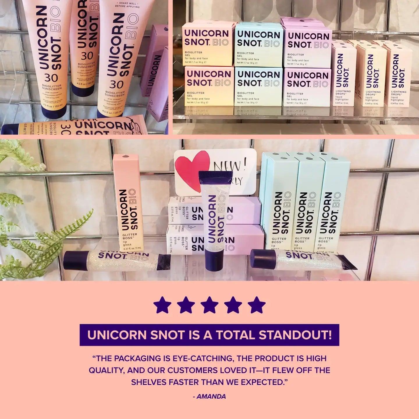 Unicorn Snot | Glitter Beauty - Quiet Riot | Hot Pink-Shock | Glitter Lip Duo | Lip Paint