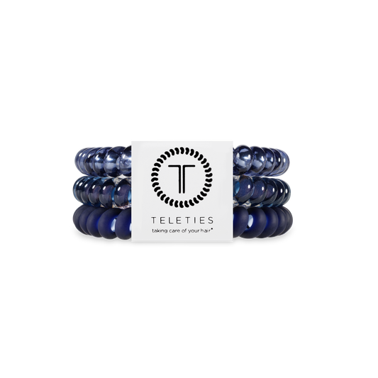 TELETIES - Spiral Hair Coils | Small | Nightfall Navy Hair Ties