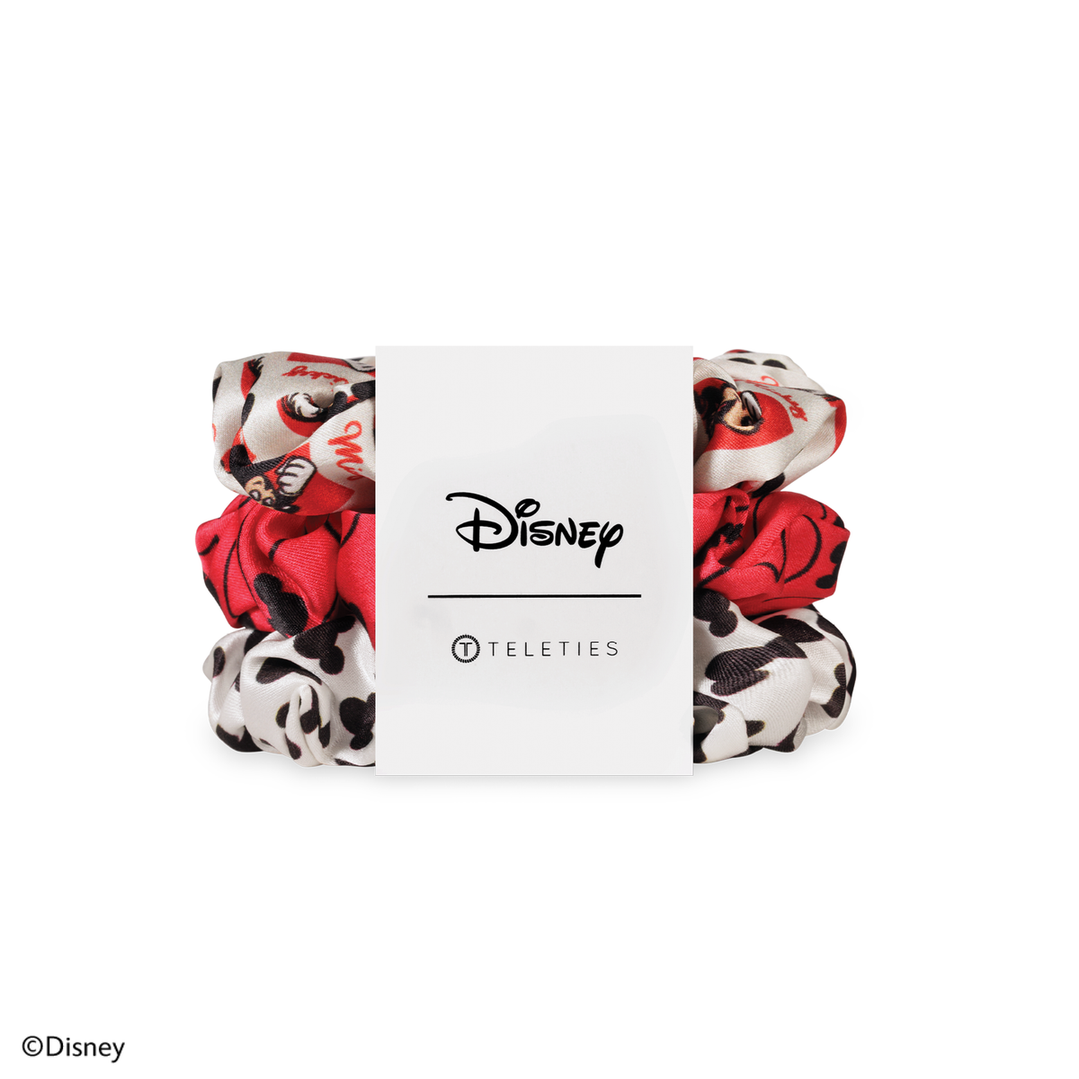 TELETIES - Mickey Mouse | Large | Silk Scrunchies