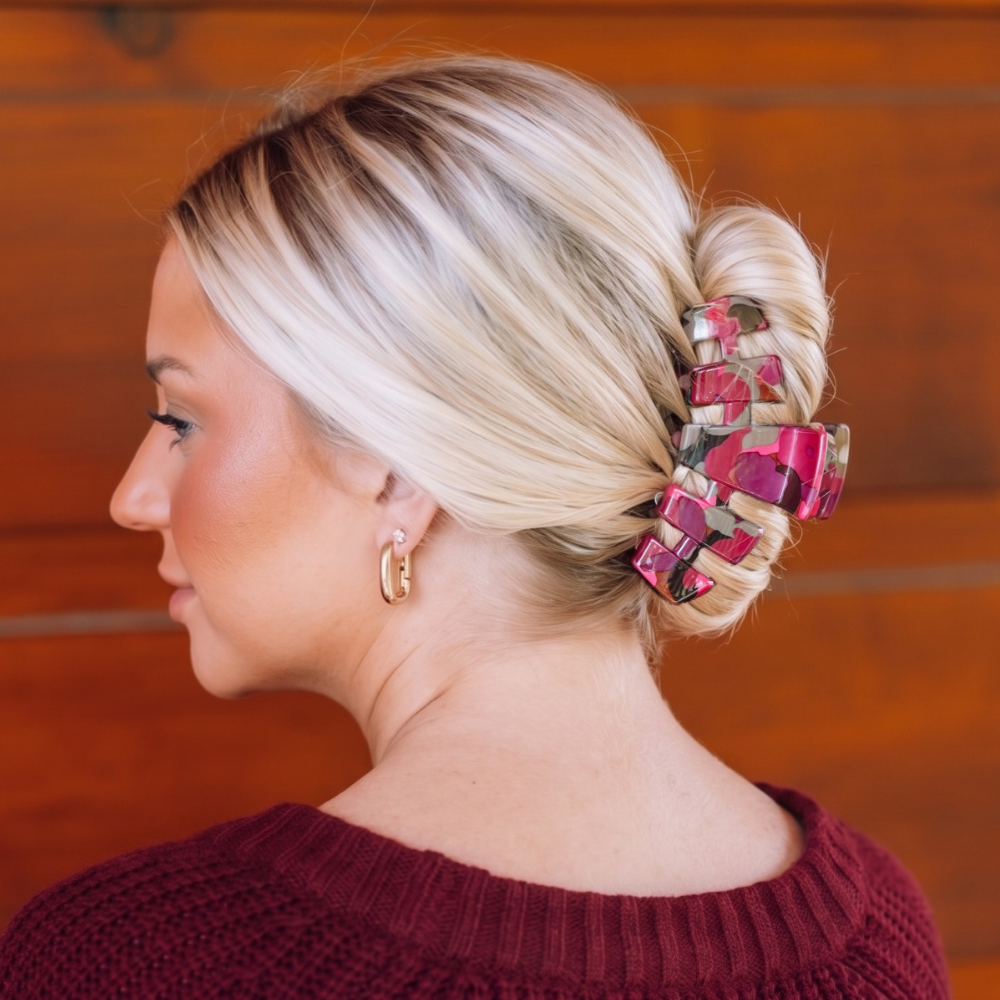 TELETIES - Classic Garden Glam Large Claw Clip