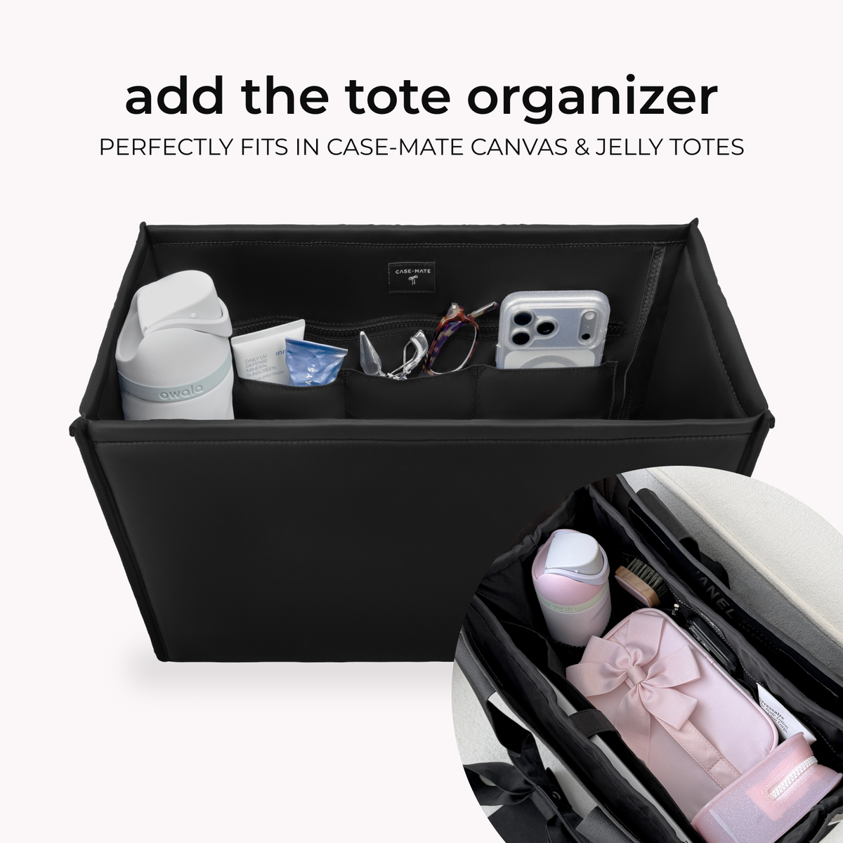 Case-Mate - Case-Mate Midnight Black Bow Jelly Tote Bag