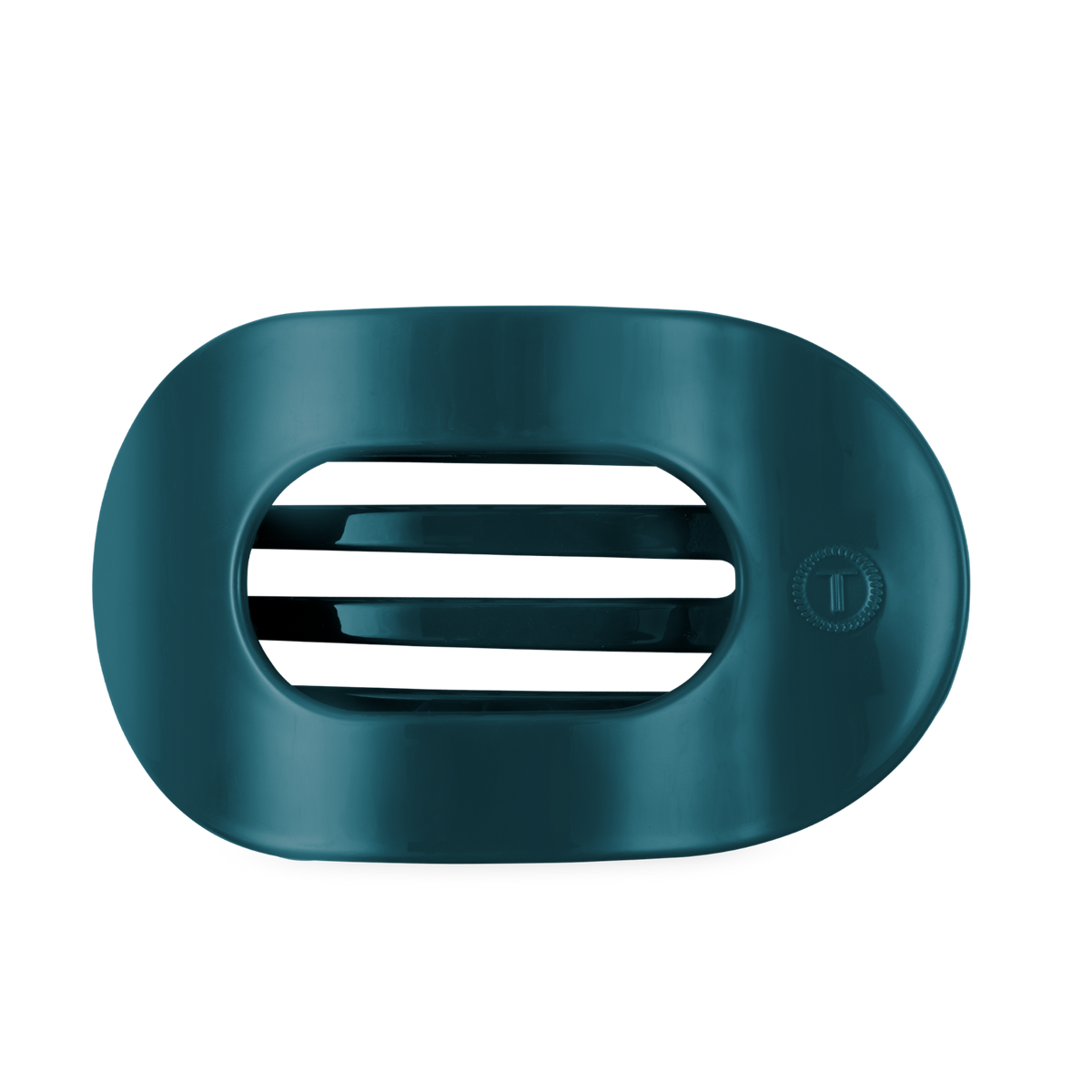 TELETIES - Teal With It Large Flat Round Hair Clip