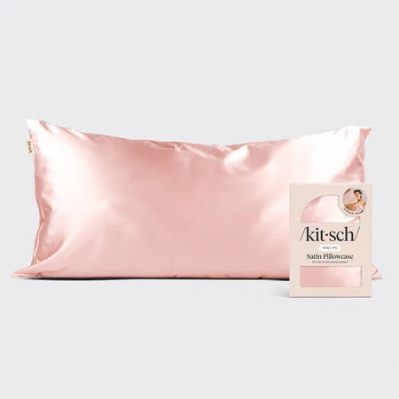 Kitsch Satin Pillowcase- King-Blush