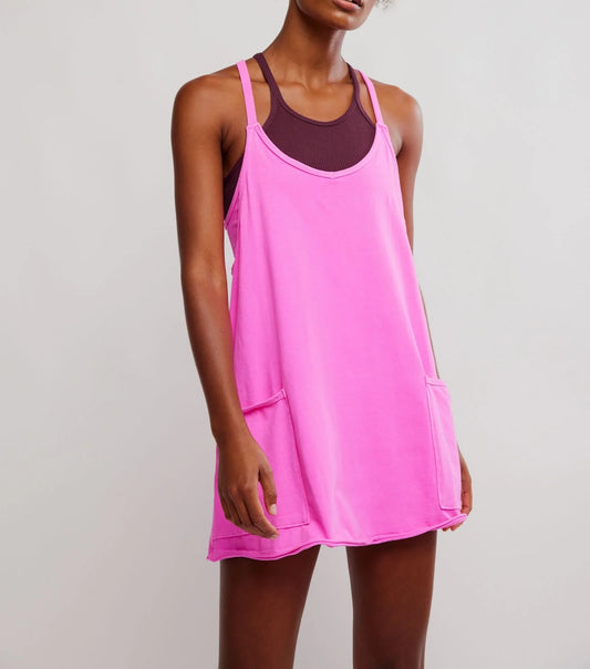 Free People Movement Hot Shot Mini Dress - Hot Pink