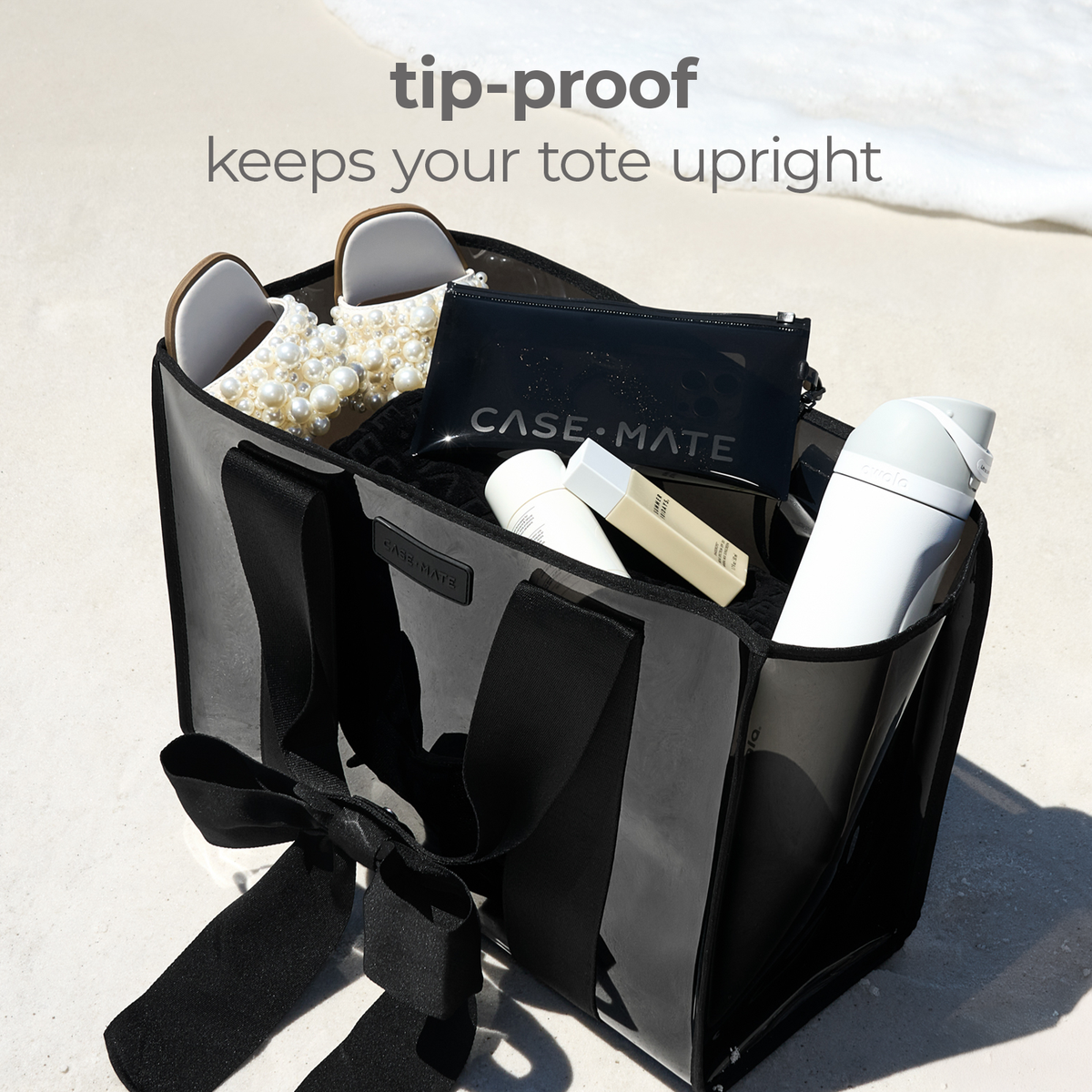 Case-Mate - Case-Mate Midnight Black Bow Jelly Tote Bag