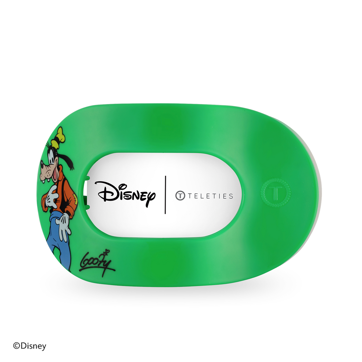 TELETIES - Goofy | Large | Flat Round Hair Clip
