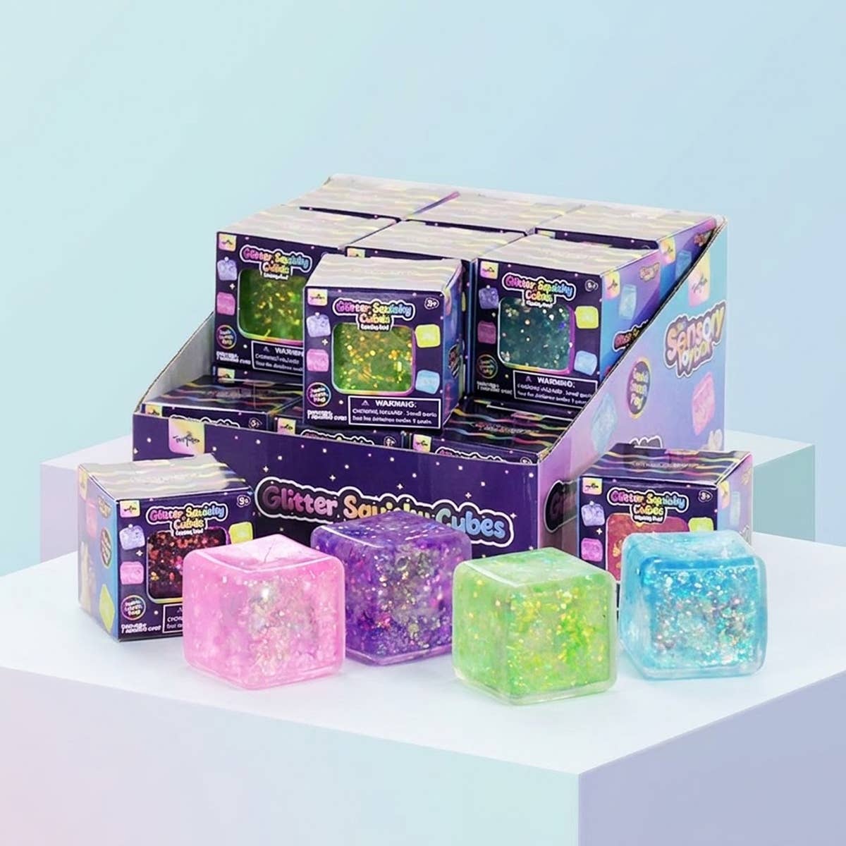 PINEAPPLE Beauty - UPD STB02842 Glitter Squishy Small Cubes - 18 pcs