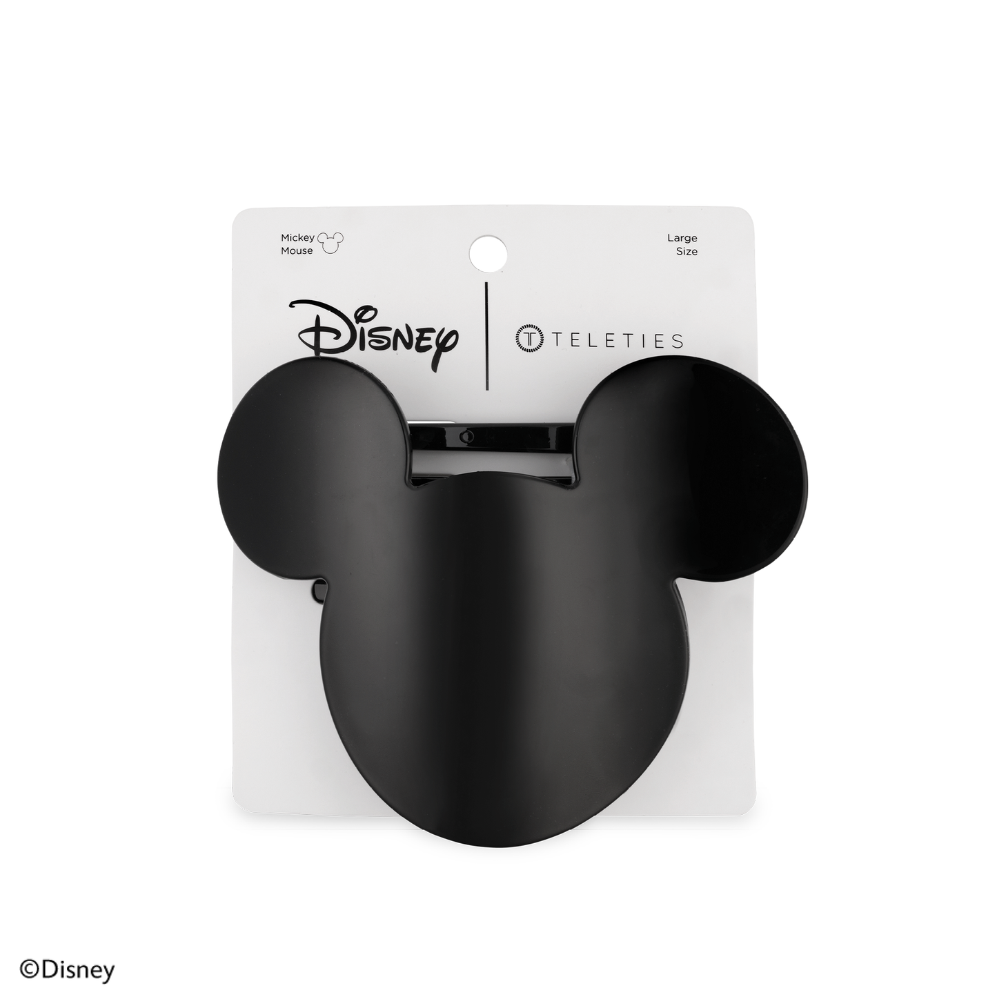 TELETIES - Disney: Mickey Mouse Shaped | Large |  Flat Hair Clip