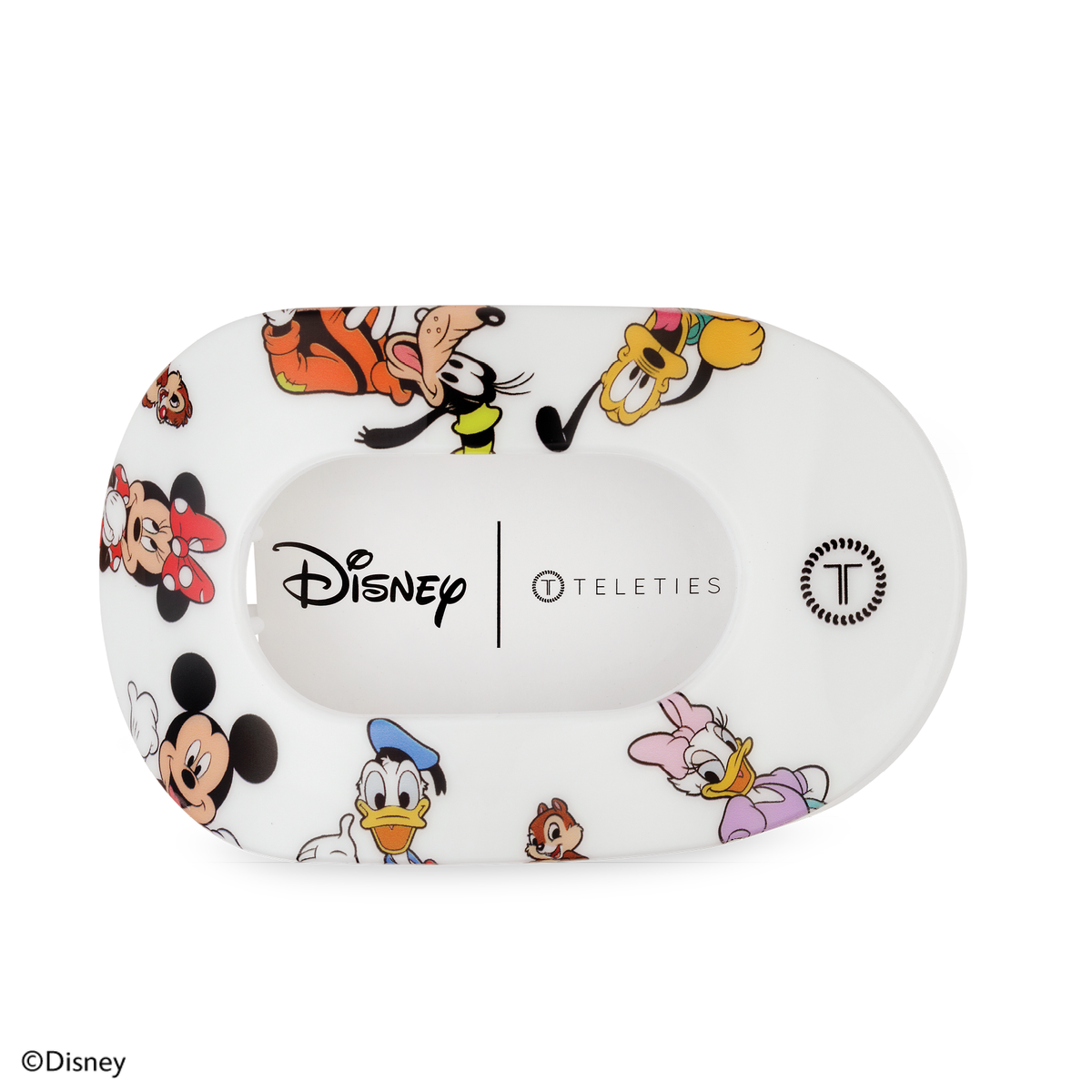 TELETIES - Mickey and Friends | Large | Flat Round Hair Clip