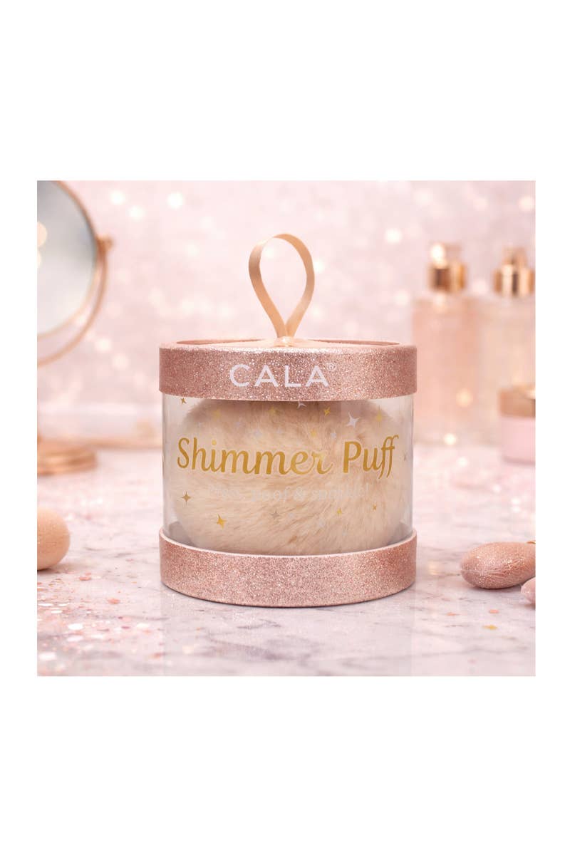 PINEAPPLE Beauty - CALA 76053 Gold Shimmer Puff for Face & Body - 6 pcs