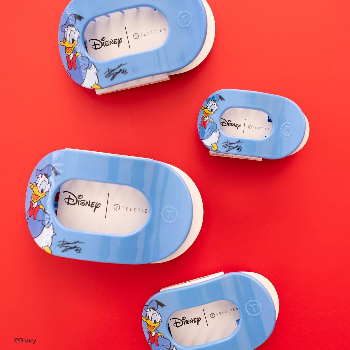 TELETIES - Donald Duck | Small | Flat Round Hair Clip