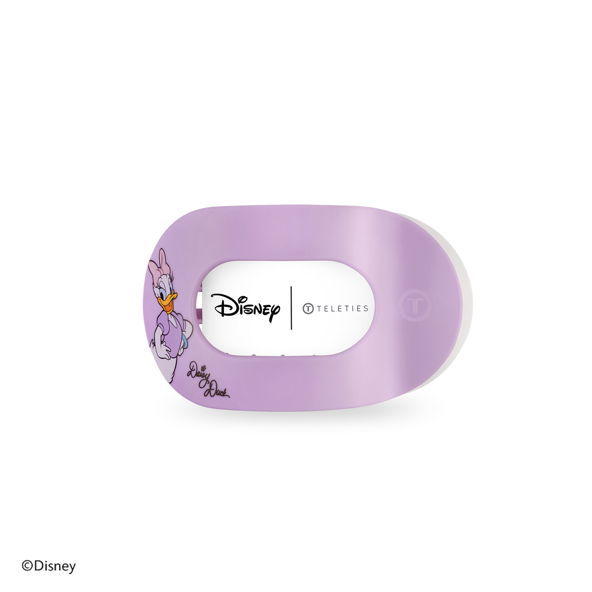 TELETIES - Daisy Duck | Small | Flat Round Hair Clip
