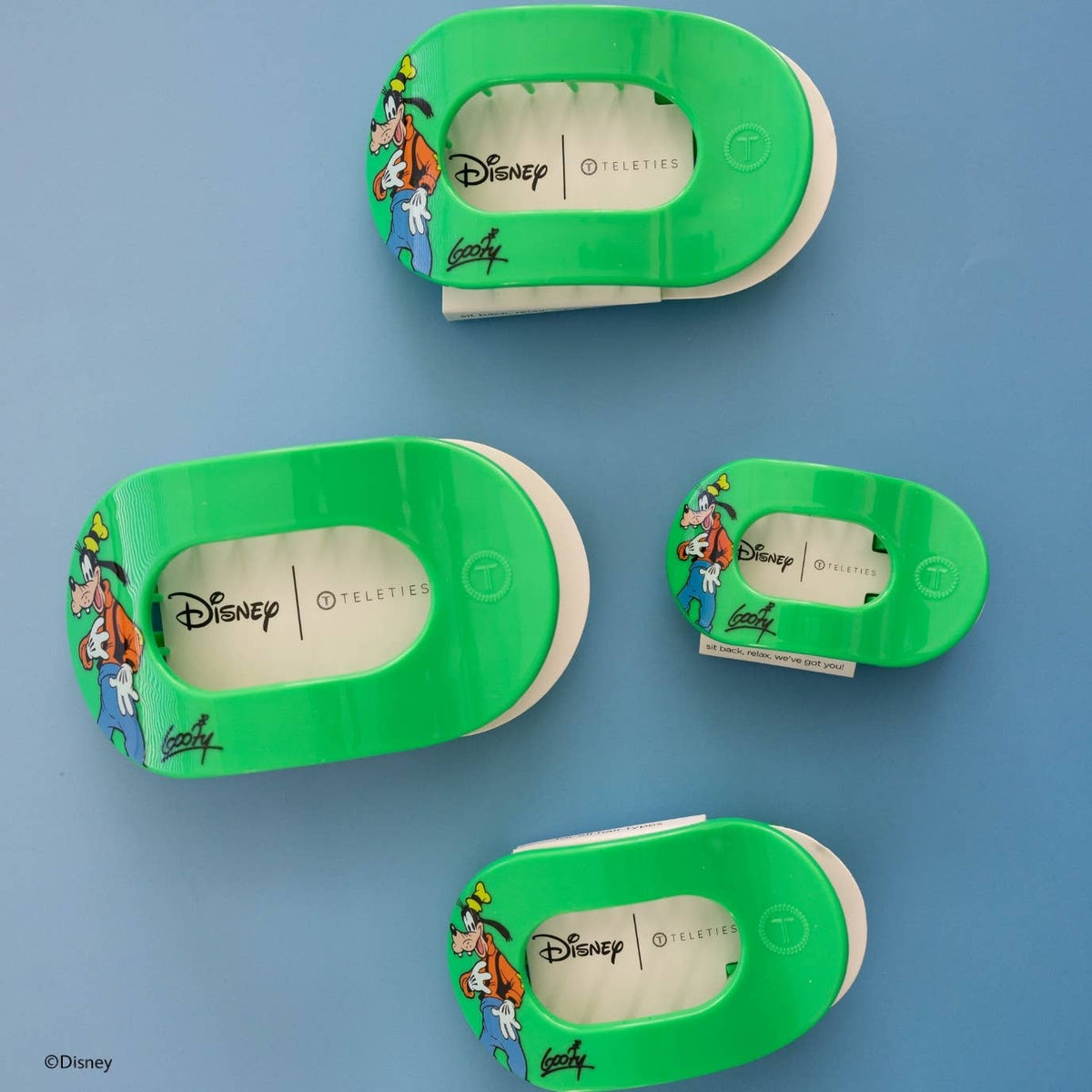 TELETIES - Goofy | Medium | Flat Round Hair Clip
