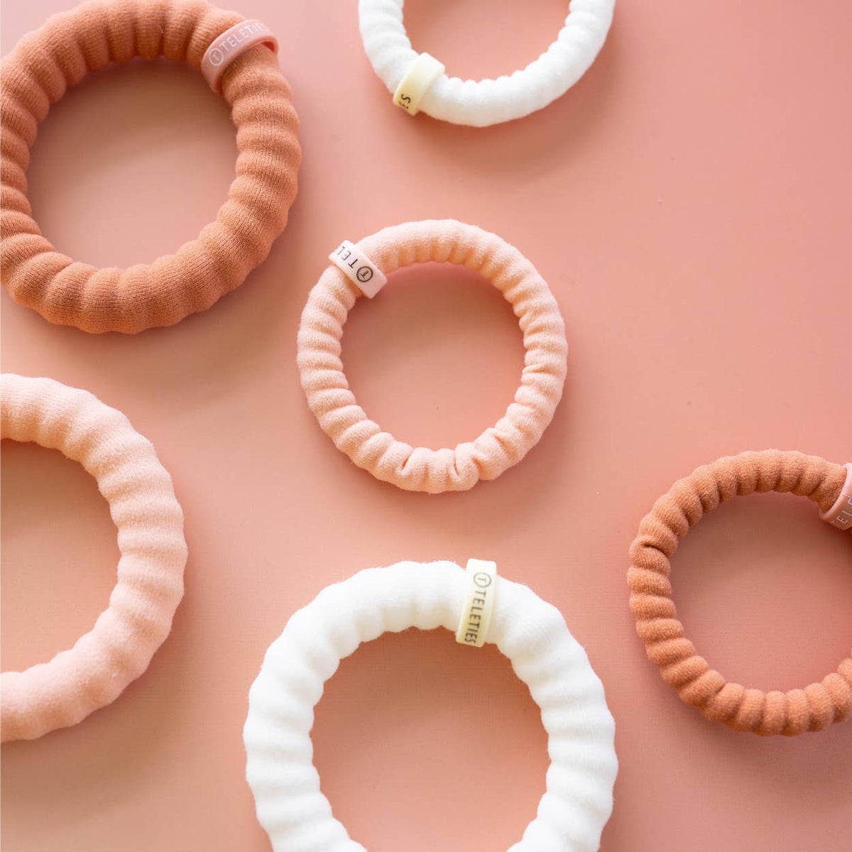 TELETIES - For the Love of Nudes | Large | Nylon Hair Ties