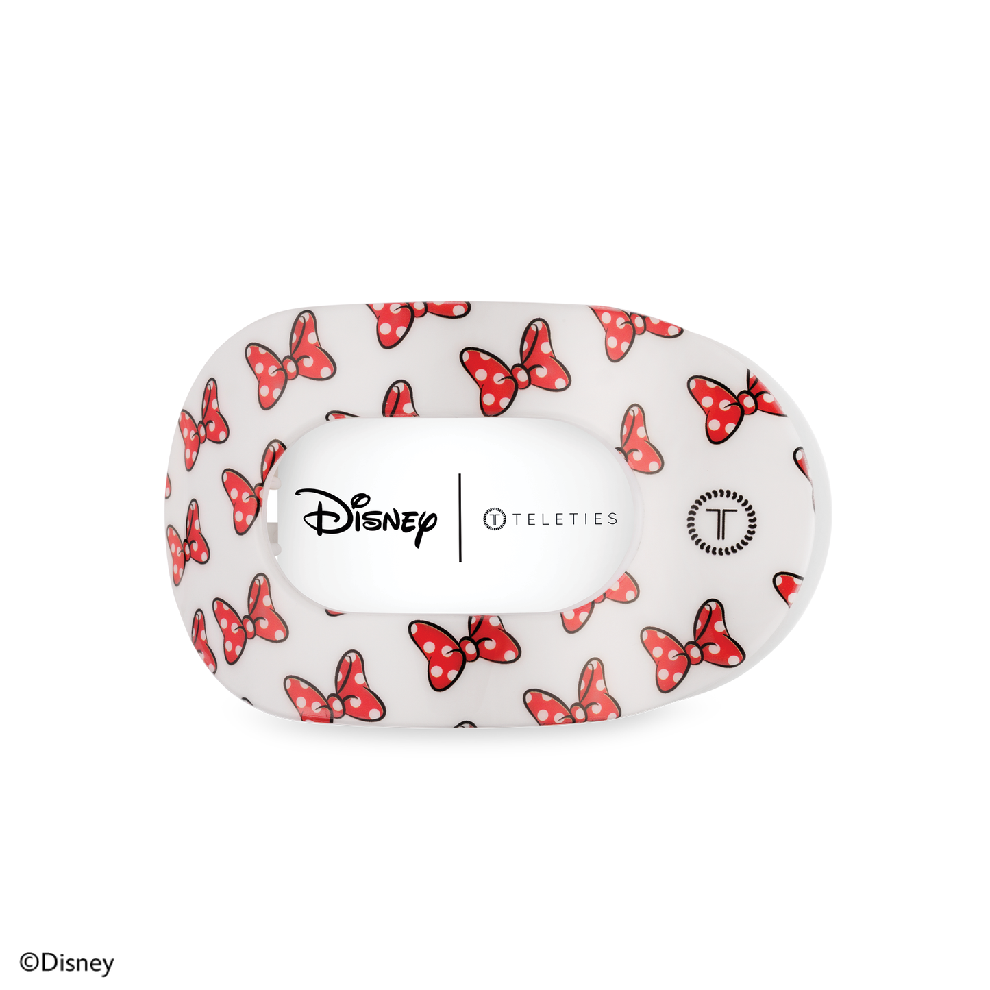 TELETIES - Flat Round Hair Clip | Medium | Minnie Mouse Loves Her Bows!