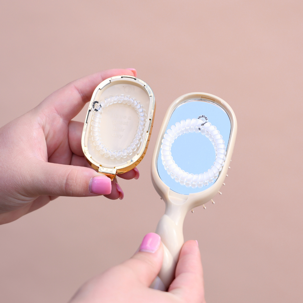 TELETIES - Mini Detangler Brush | Tan | Medium