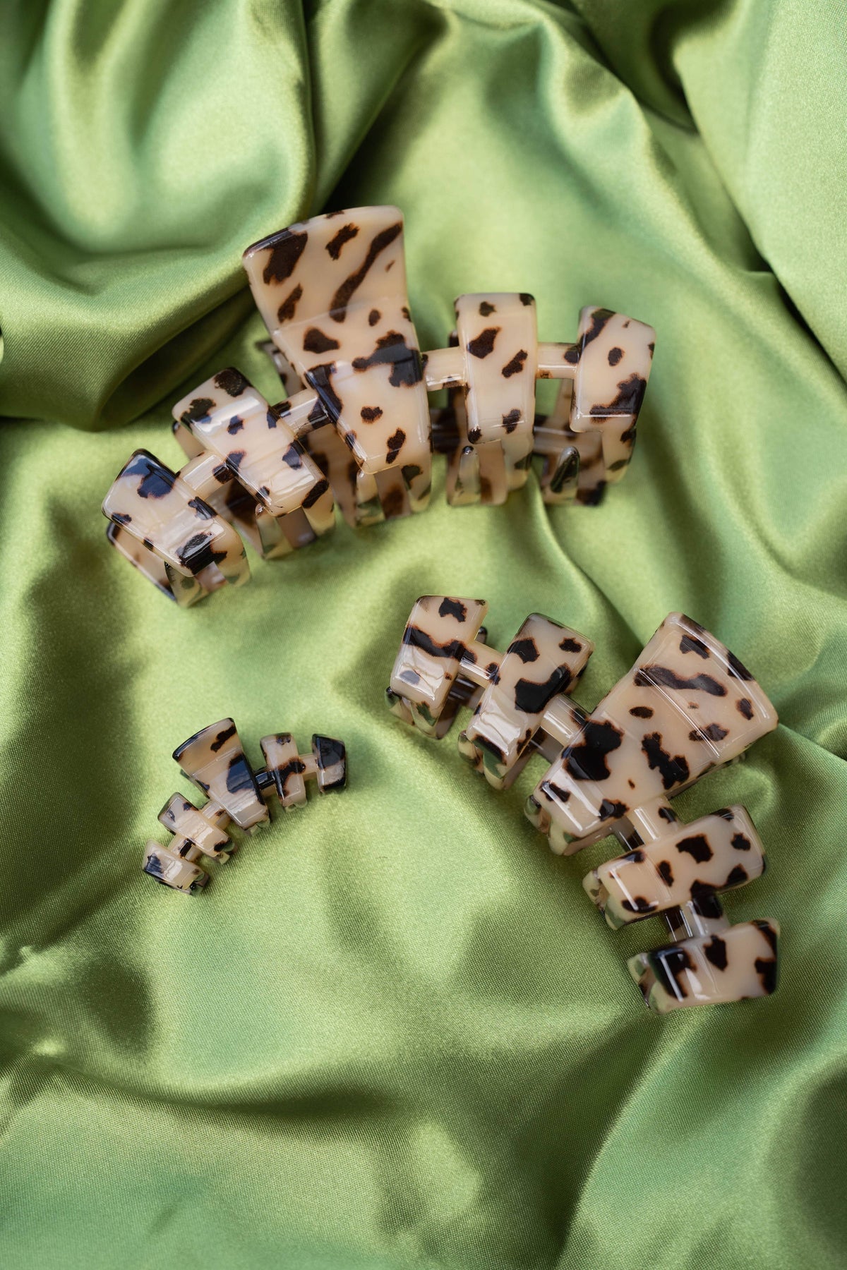 TELETIES - Classic Hair Clip | Large | Blonde Tortoise