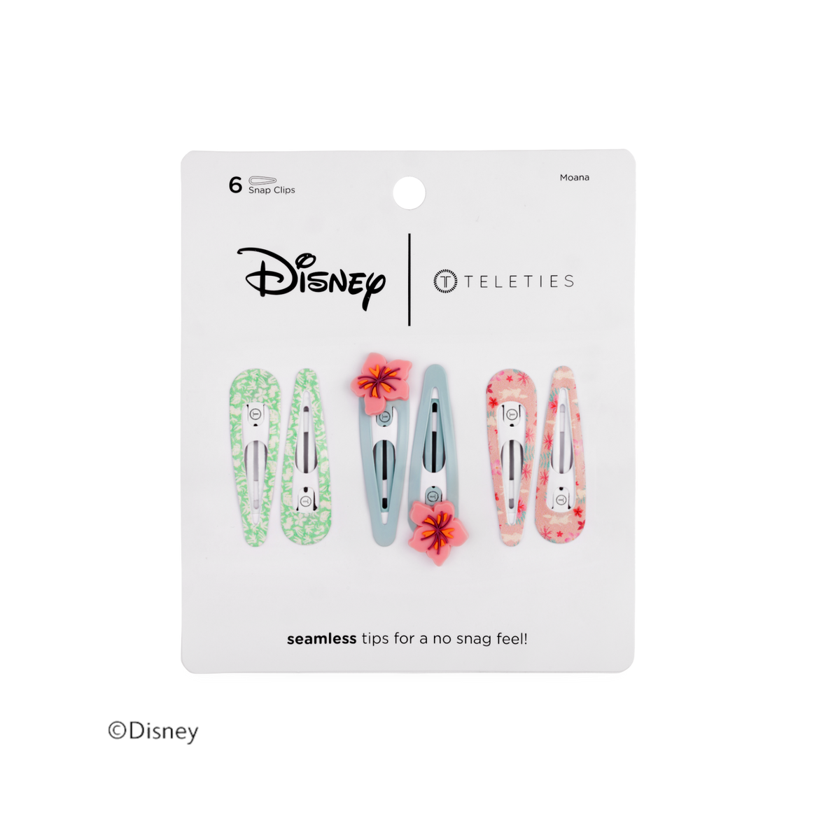 TELETIES - Moana Snap Clip (6Ct)