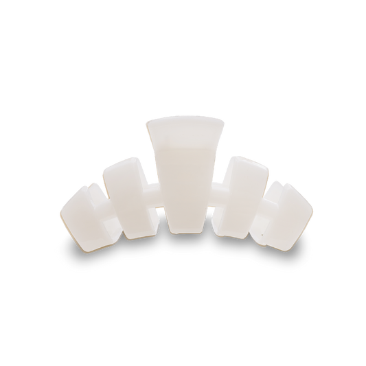 TELETIES - Classic Hair Clip | Small | Coconut White