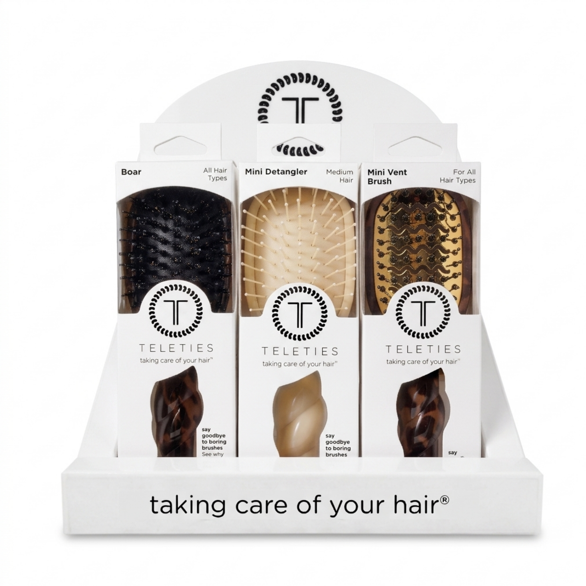 TELETIES - Mini Hair Brush Counter Display