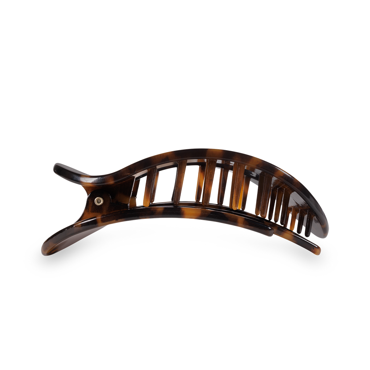 TELETIES - Round Flat Hair Clip | Medium | Tortoise
