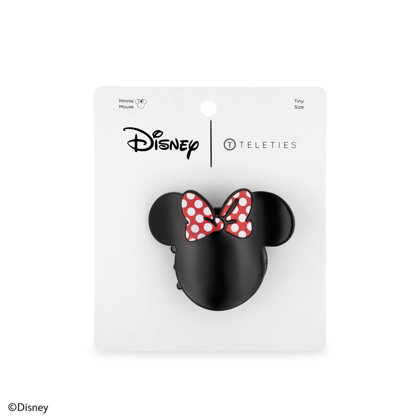 TELETIES - Disney: Minnie Mouse Shaped | Tiny |  Flat Hair Clip