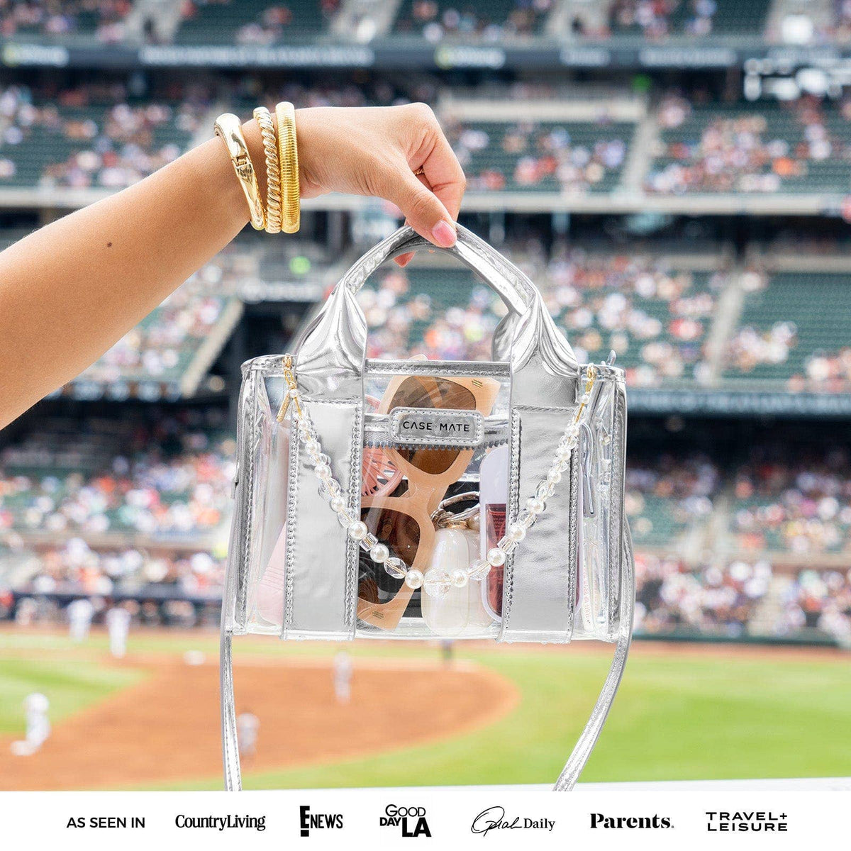 Case-Mate - Case-Mate Clear Stadium Bag: Ballet Pink Bow