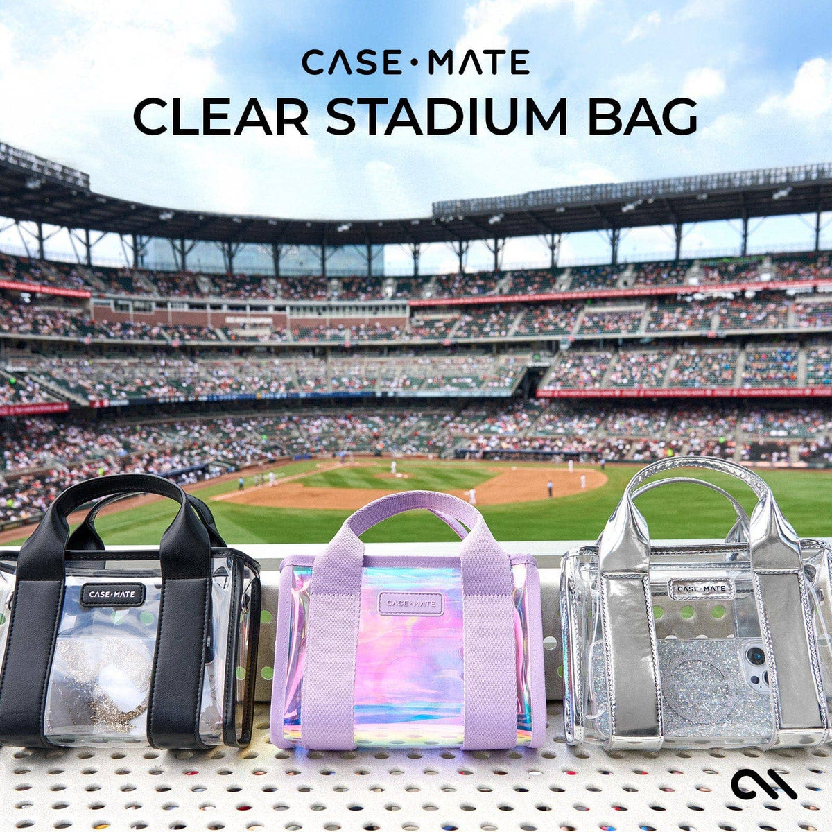Case-Mate - Case-Mate Clear Stadium Bag: Ballet Pink Bow
