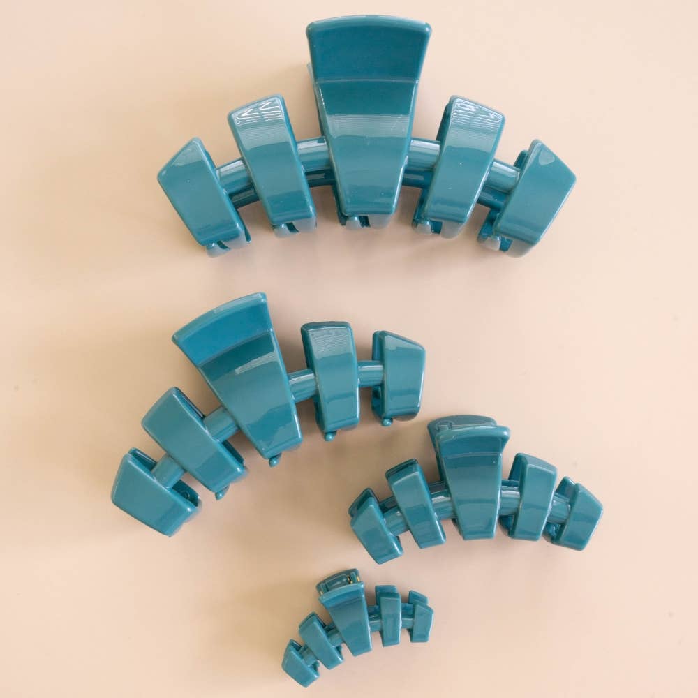 TELETIES - Classic Teal With It Large Claw Clip