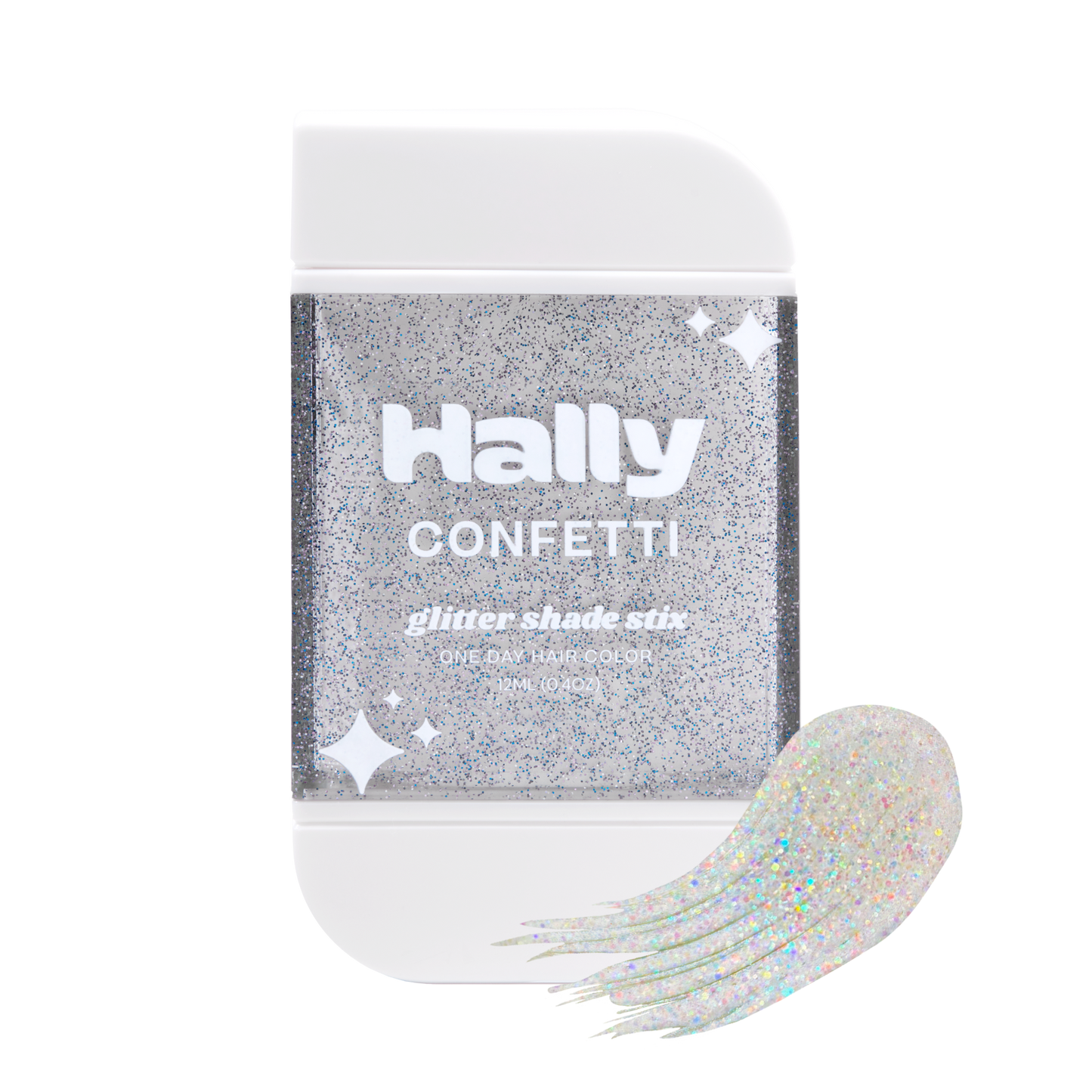 Hally Hair - Glitter Shade Stix Temporary Hair Glitter: Colorless