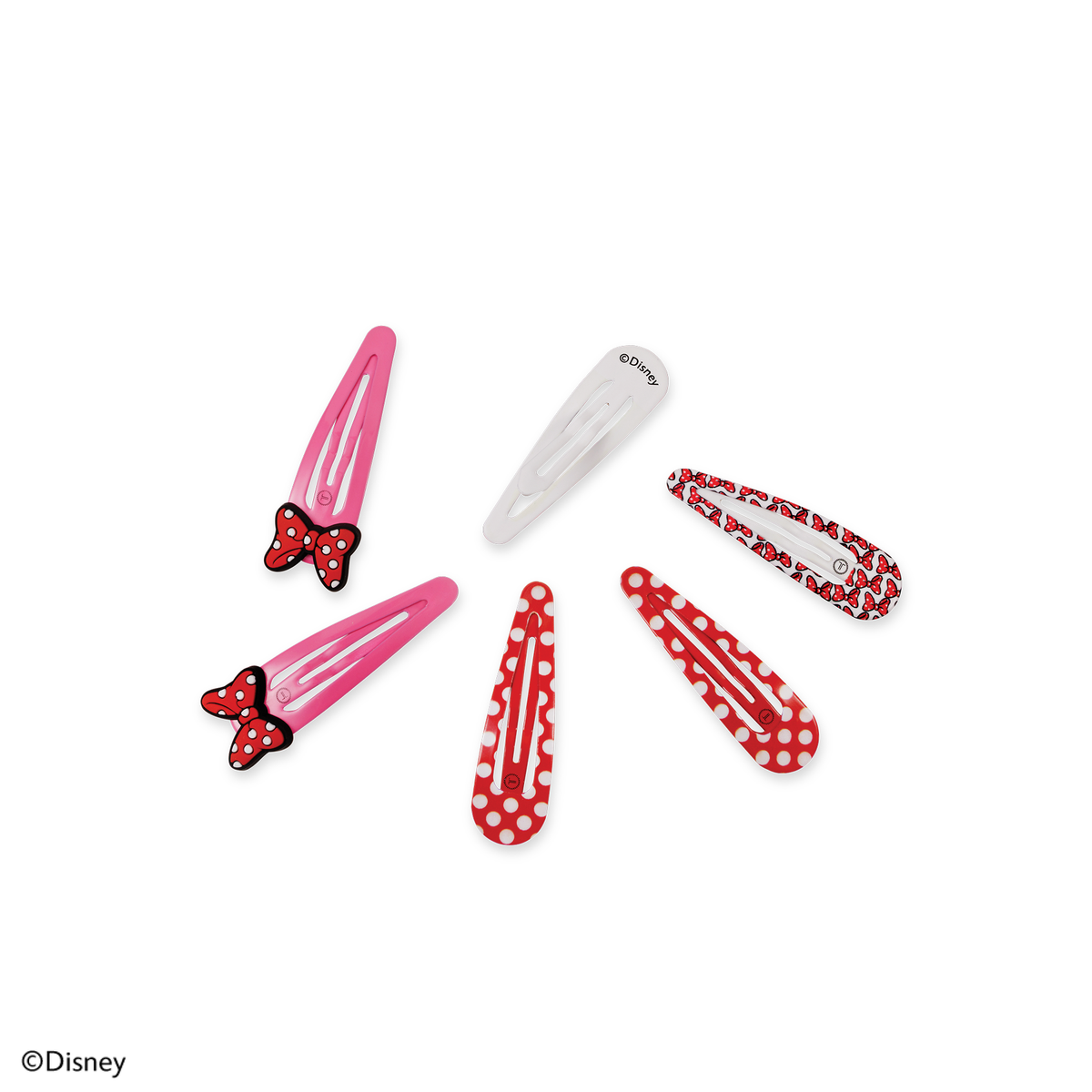TELETIES - Minnie Mouse Snap Clip (6ct)