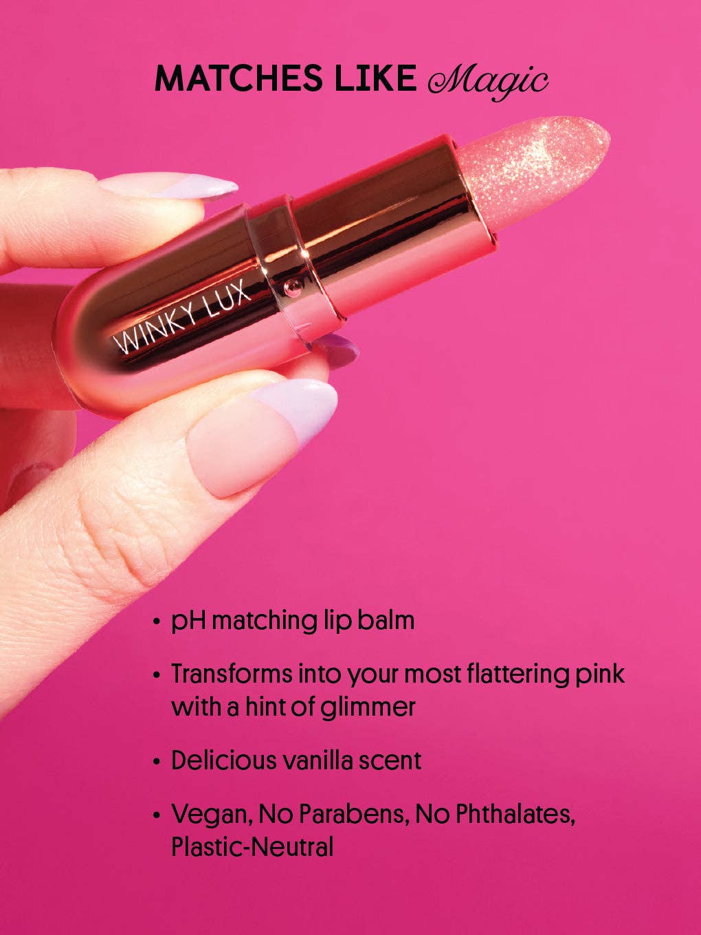 Winky Lux - Glimmer pH Lip Balm: Rosé Glimmer