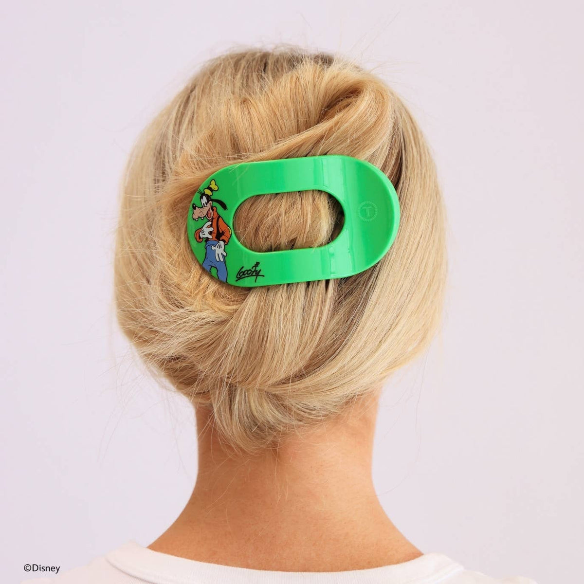 TELETIES - Goofy | Large | Flat Round Hair Clip