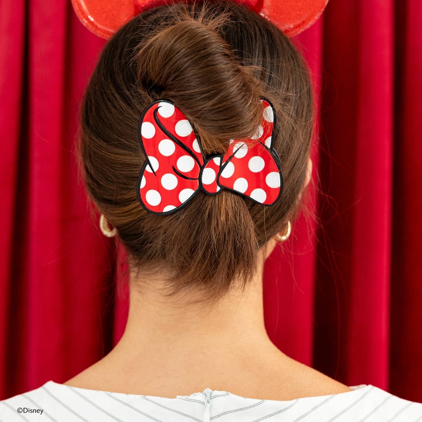 TELETIES - Disney: Minnie's Bow | Large |  Flat Hair Clip