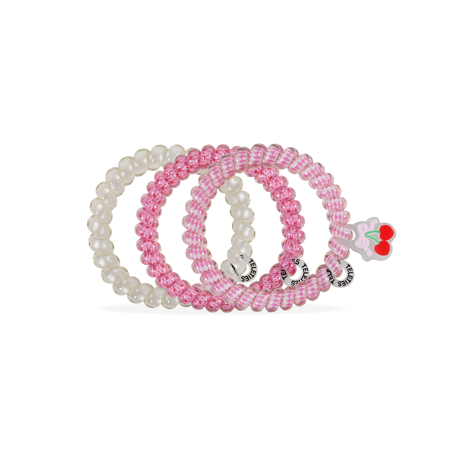 TELETIES - Spiral Hair Coils | Small | Cherry Bomb
