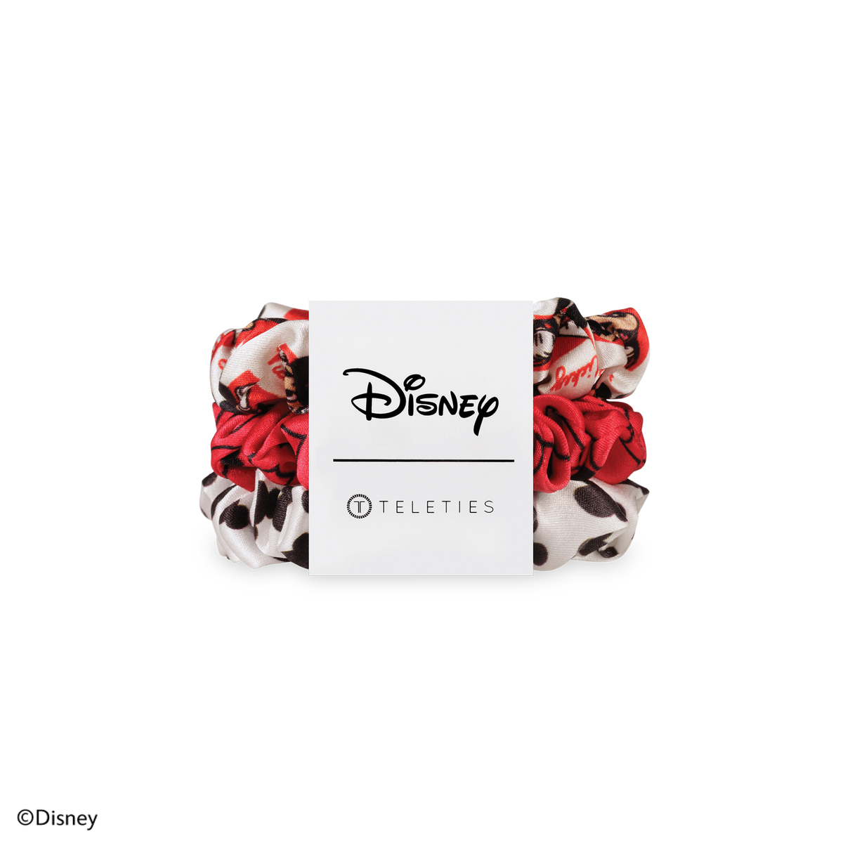 TELETIES - Mickey Mouse | Small | Silk Scrunchies
