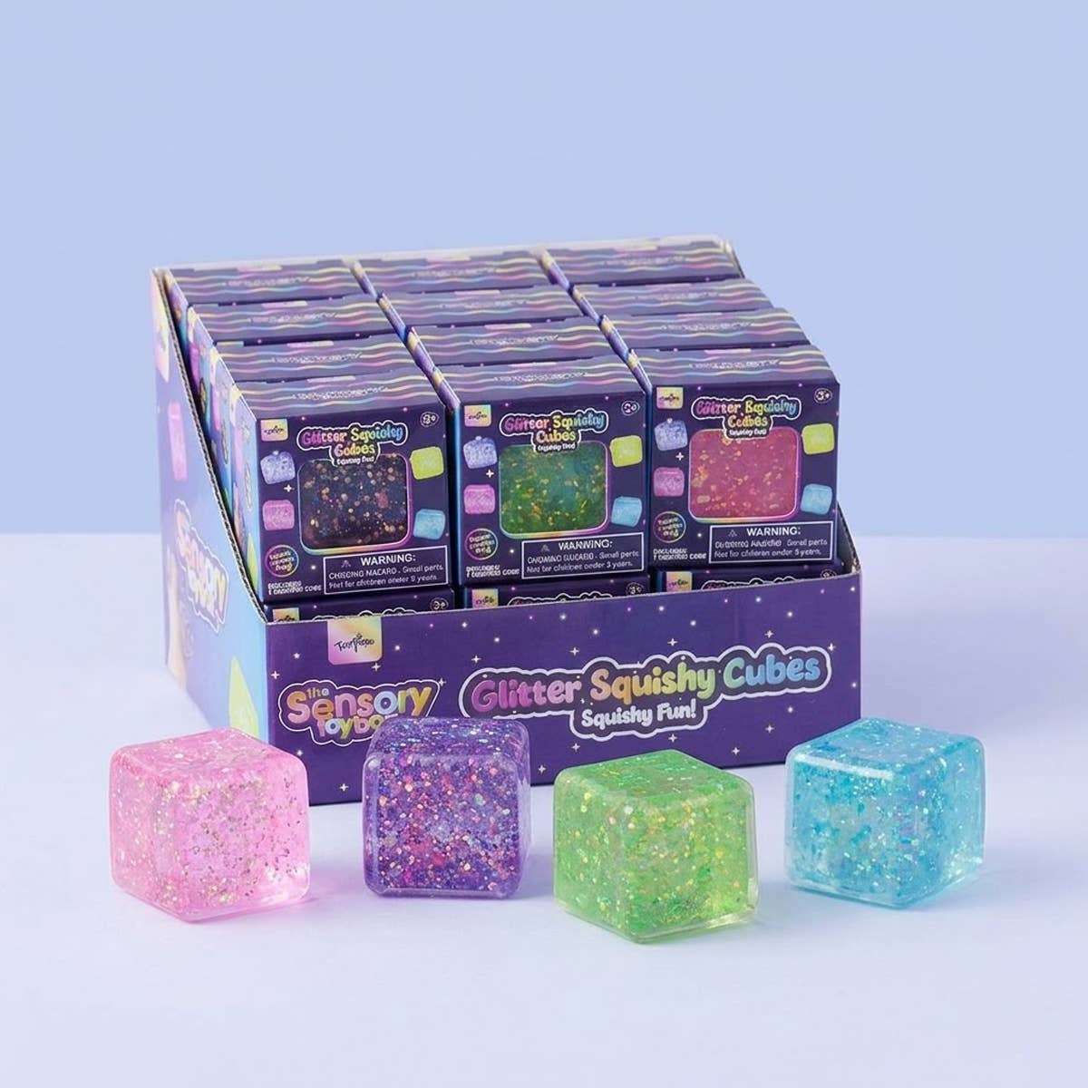 PINEAPPLE Beauty - UPD STB02842 Glitter Squishy Small Cubes - 18 pcs