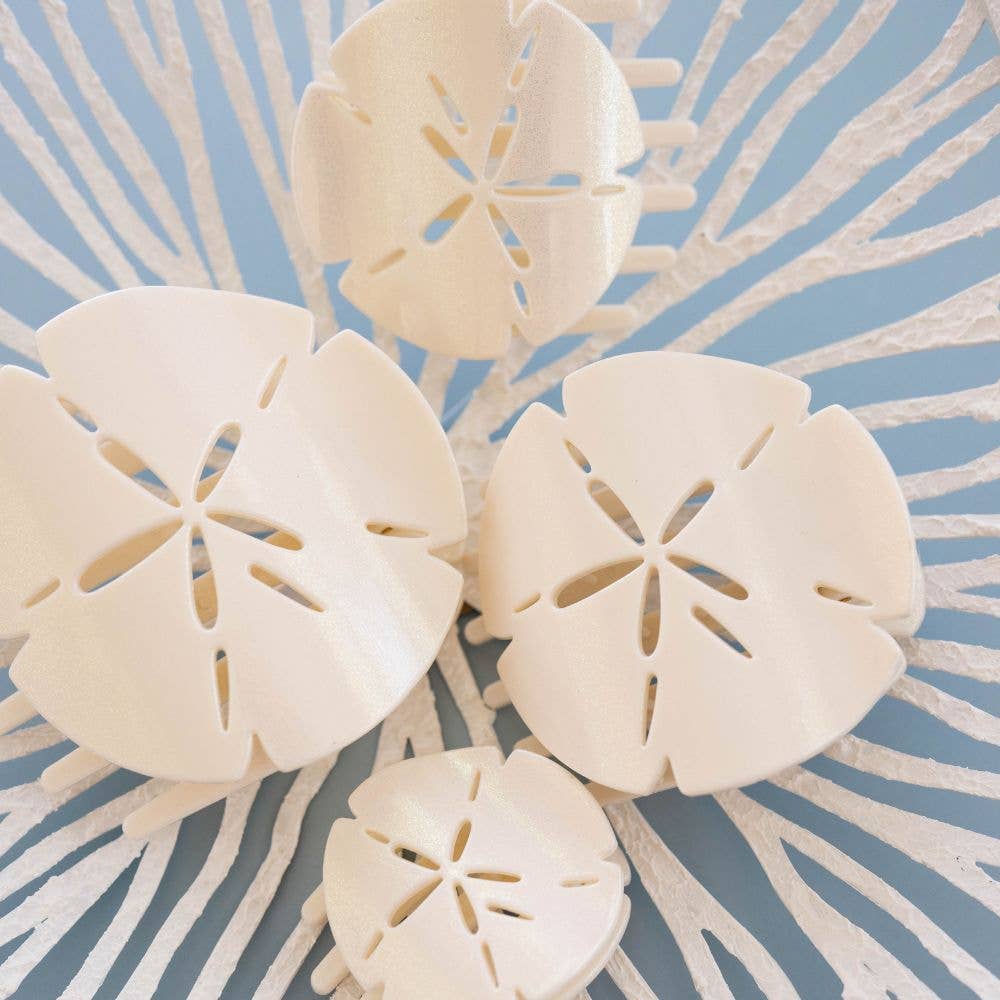 TELETIES - Sand Dollar | Large | Flat Shape Hair Clip