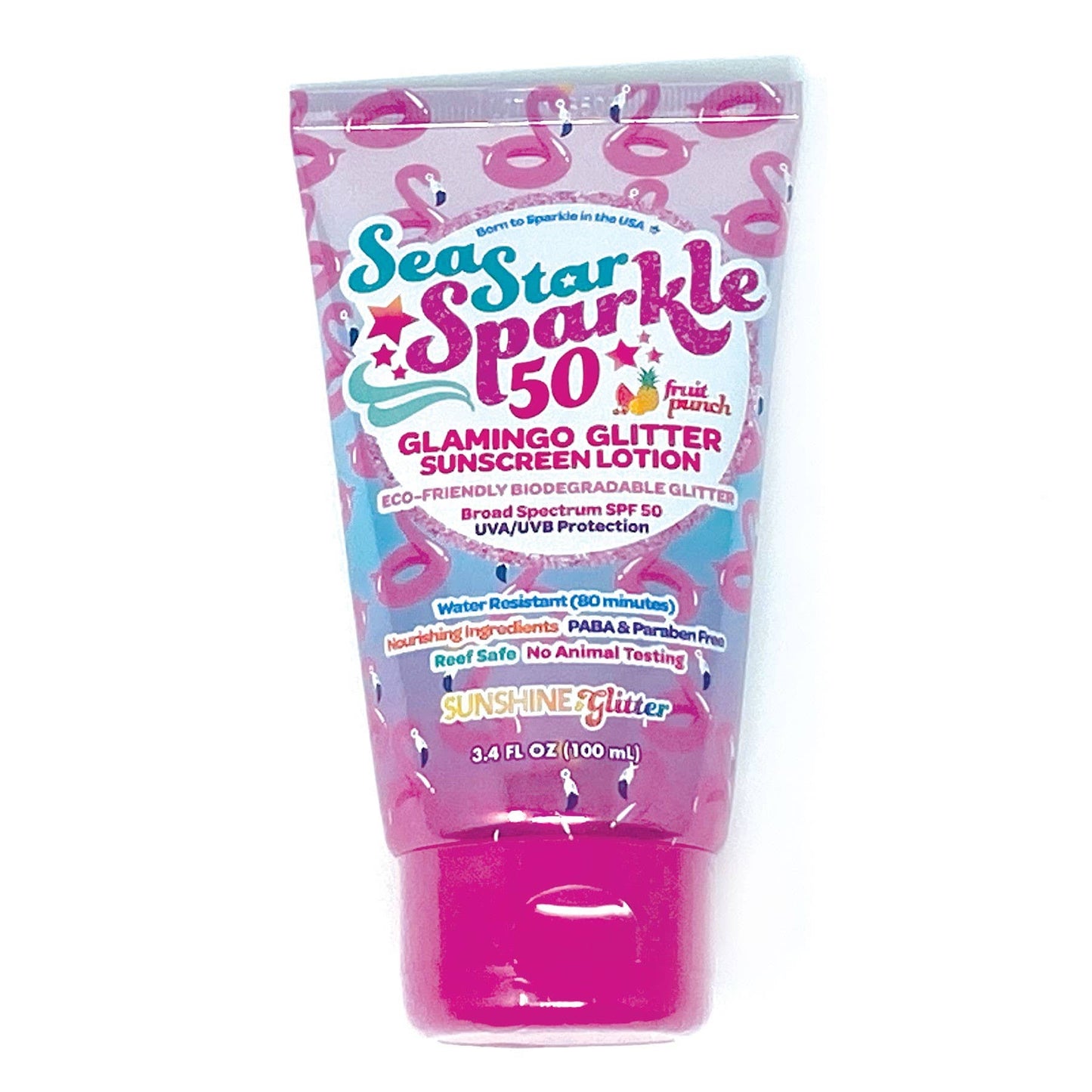 Sunshine & Glitter - Sea Star Sparkle Pink Glamingo SPF 50 Glitter Sunscreen